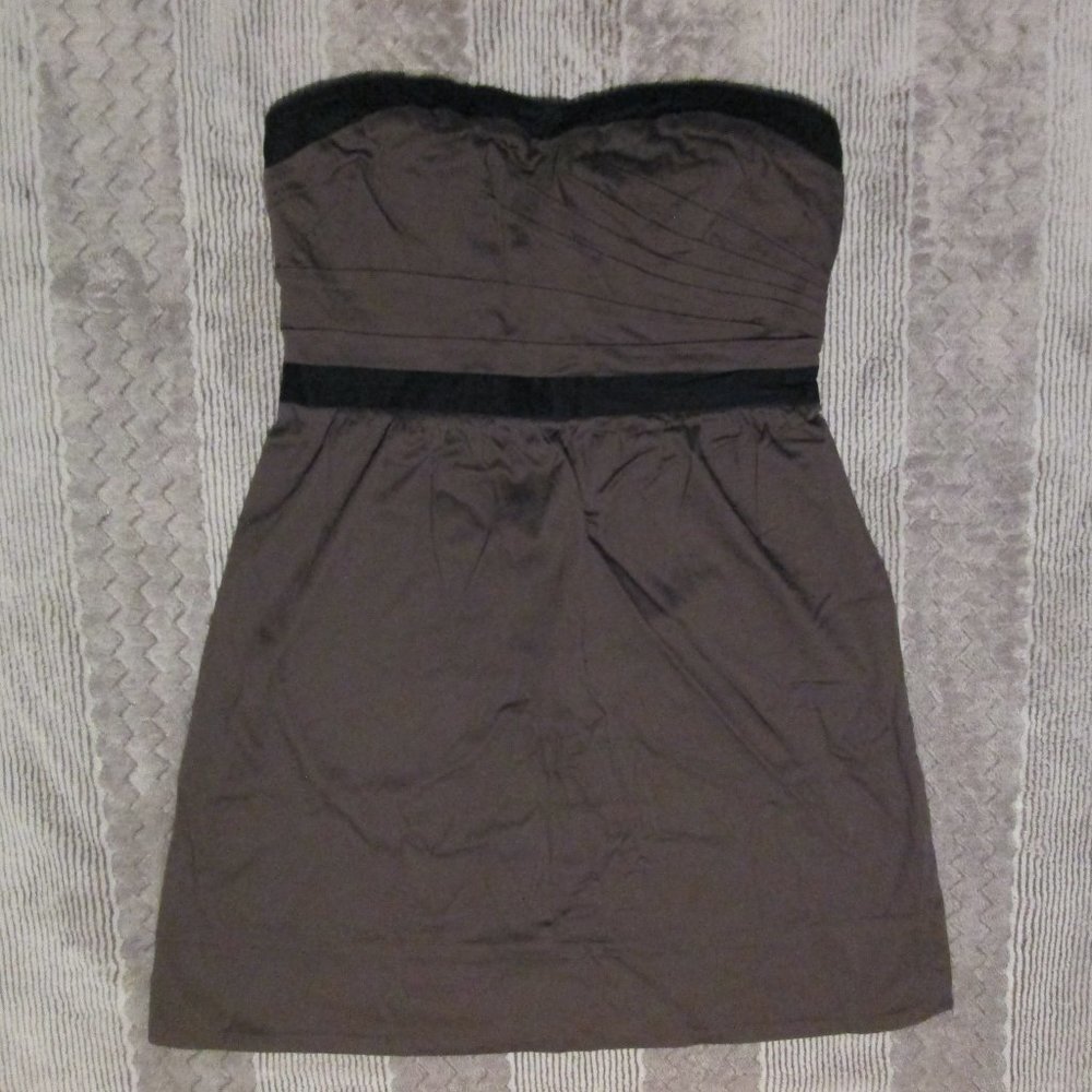 Women's American Eagle AE Gray Brown Strapless Sexy Short Dress Size 6